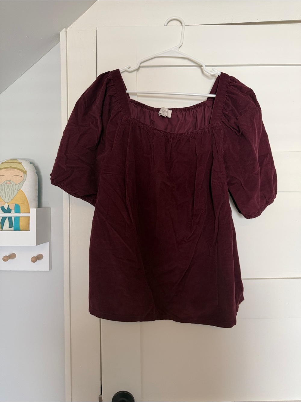 Loft Outlet Square Neck Puff Sleeve Top